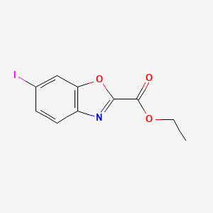 molecular formula C10H8INO3 B12955345 Ethyl 6-iodobenzo[d]oxazole-2-carboxylate 