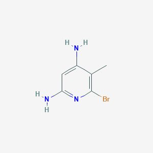 molecular formula C6H8BrN3 B12955367 6-Bromo-5-methylpyridine-2,4-diamine 