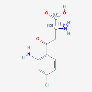 (2S)-4-(2-amino-4-chlorophenyl)-2-(15N)azanyl-4-oxo(1,2-13C2)butanoic acid