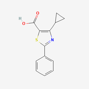 molecular formula C13H11NO2S B12955435 4-Cyclopropyl-2-phenylthiazole-5-carboxylic acid 