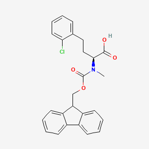 molecular formula C26H24ClNO4 B12955439 Fmoc-MeHph(2-Cl)-OH 