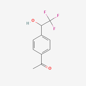 molecular formula C10H9F3O2 B12955457 Ethanone, 1-[4-(2,2,2-trifluoro-1-hydroxyethyl)phenyl]- CAS No. 848574-05-0