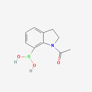 molecular formula C10H12BNO3 B12955476 (1-Acetylindolin-7-yl)boronic acid 