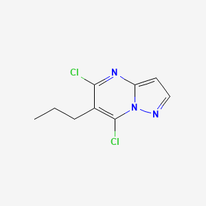 molecular formula C9H9Cl2N3 B12955481 5,7-Dichloro-6-propylpyrazolo[1,5-a]pyrimidine 