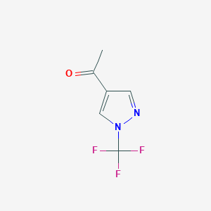 molecular formula C6H5F3N2O B12955484 1-(1-(Trifluoromethyl)-1H-pyrazol-4-yl)ethan-1-one 