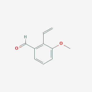 molecular formula C10H10O2 B12955492 3-Methoxy-2-vinylbenzaldehyde 