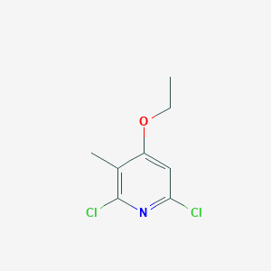 molecular formula C8H9Cl2NO B12955501 2,6-Dichloro-4-ethoxy-3-methylpyridine 