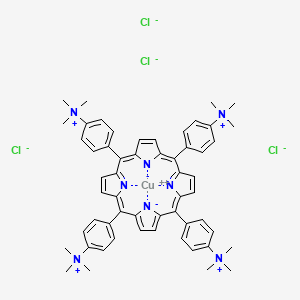 molecular formula C56H60Cl4CuN8 B12955517 Cu(II) meso-Tetra (4-N,N,N-trimethylanilinium) Porphyrin Tetrachloride 