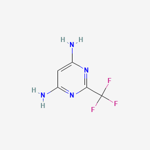 molecular formula C5H5F3N4 B1295552 2-(三氟甲基)嘧啶-4,6-二胺 CAS No. 672-46-8