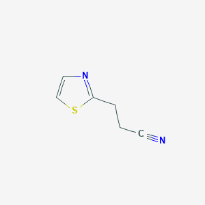 molecular formula C6H6N2S B12955535 3-(Thiazol-2-yl)propanenitrile 