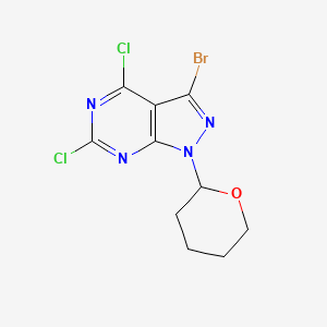 3-Bromo-4,6-dichloro-1-(tetrahydro-2H-pyran-2-yl)-1H-pyrazolo[3,4-d]pyrimidine