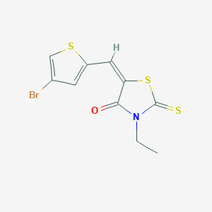 molecular formula C10H8BrNOS3 B12955539 4-Thiazolidinone, 5-[(4-bromo-2-thienyl)methylene]-3-ethyl-2-thioxo- 