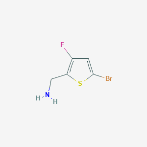 molecular formula C5H5BrFNS B12955552 (5-Bromo-3-fluorothiophen-2-yl)methanamine 