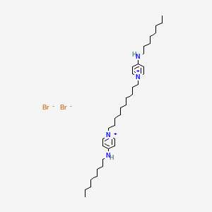 molecular formula C36H64Br2N4 B12955572 1,1'-(1,10-Decanediyl)bis(4-(octylamino)pyridinium) dibromide CAS No. 64690-20-6