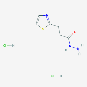 3-(Thiazol-2-yl)propanehydrazide dihydrochloride