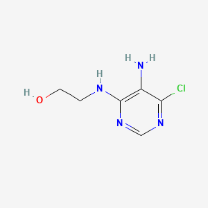 B1295558 2-[(5-Amino-6-chloropyrimidin-4-yl)amino]ethanol CAS No. 6623-88-7