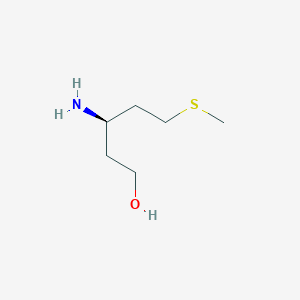 molecular formula C6H15NOS B12955589 (R)-3-amino-5-(methylthio)pentan-1-ol 