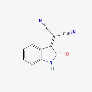 molecular formula C11H5N3O B1295559 2-(2-氧代吲哚啉-3-亚甲基)丙二腈 CAS No. 6623-89-8
