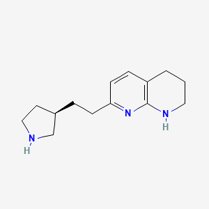 molecular formula C14H21N3 B12955602 (R)-7-(2-(Pyrrolidin-3-yl)ethyl)-1,2,3,4-tetrahydro-1,8-naphthyridine 