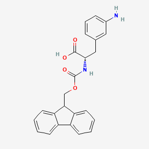 molecular formula C24H22N2O4 B12955612 Fmoc-L-Phe(3-NH2)-OH 