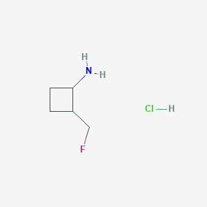 molecular formula C5H11ClFN B12955620 2-(Fluoromethyl)cyclobutanamine;hydrochloride 