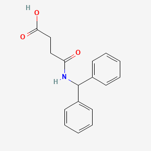 molecular formula C17H17NO3 B1295563 4-[(二苯甲基)氨基]-4-氧代丁酸 CAS No. 6622-07-7