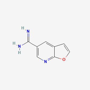 molecular formula C8H7N3O B12955633 Furo[2,3-b]pyridine-5-carboximidamide 