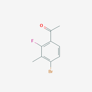 molecular formula C9H8BrFO B12955657 1-(4-Bromo-2-fluoro-3-methylphenyl)ethanone 