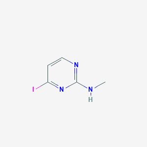 molecular formula C5H6IN3 B12955684 4-Iodo-N-methylpyrimidin-2-amine 