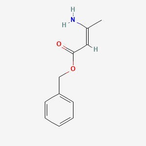 molecular formula C11H13NO2 B12955695 2-Butenoic acid, 3-amino-, phenylmethyl ester 