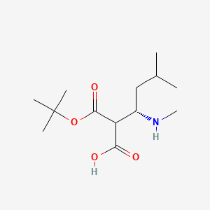 molecular formula C13H25NO4 B12955697 (3S)-2-(tert-Butoxycarbonyl)-5-methyl-3-(methylamino)hexanoic acid 