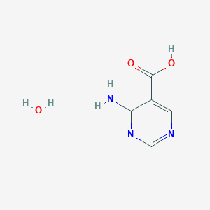 molecular formula C5H7N3O3 B12955702 4-Aminopyrimidine-5-carboxylic acid hydrate CAS No. 90993-92-3