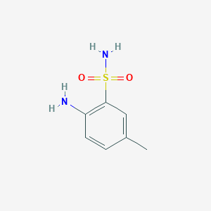 molecular formula C7H10N2O2S B1295571 2-Amino-5-methylbenzenesulfonamide CAS No. 609-55-2