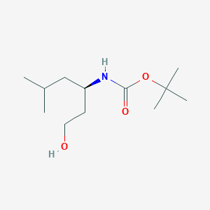 molecular formula C12H25NO3 B12955717 tert-Butyl (R)-(1-hydroxy-5-methylhexan-3-yl)carbamate 