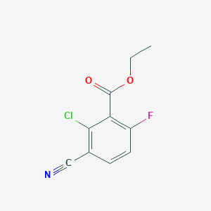 molecular formula C10H7ClFNO2 B12955732 Ethyl 2-chloro-3-cyano-6-fluorobenzoate 