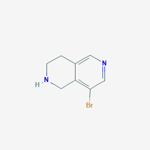 molecular formula C8H9BrN2 B12955775 8-Bromo-1,2,3,4-tetrahydro-2,6-naphthyridine 