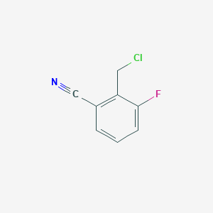 molecular formula C8H5ClFN B12955788 2-(Chloromethyl)-3-fluorobenzonitrile 