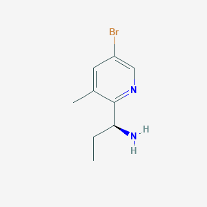 molecular formula C9H13BrN2 B12955799 (S)-1-(5-Bromo-3-methylpyridin-2-yl)propan-1-amine 