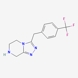 molecular formula C13H13F3N4 B12955817 3-(4-(Trifluoromethyl)benzyl)-5,6,7,8-tetrahydro-[1,2,4]triazolo[4,3-a]pyrazine 