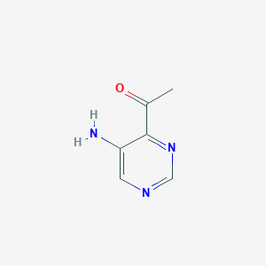 molecular formula C6H7N3O B12955832 1-(5-Aminopyrimidin-4-yl)ethanone 