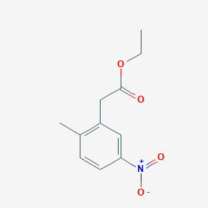 molecular formula C11H13NO4 B12955849 Ethyl 2-(2-methyl-5-nitrophenyl)acetate 