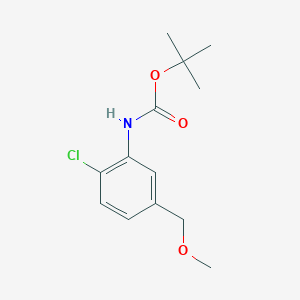 molecular formula C13H18ClNO3 B12955873 Tert-butyl 2-chloro-5-(methoxymethyl)phenylcarbamate 