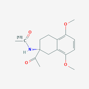 molecular formula C16H21NO4 B12955877 N-[(2R)-2-acetyl-5,8-dimethoxy-3,4-dihydro-1H-naphthalen-2-yl]acetamide 