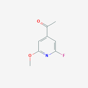 molecular formula C8H8FNO2 B12955898 1-(2-Fluoro-6-methoxypyridin-4-YL)ethanone 