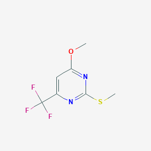 molecular formula C7H7F3N2OS B1295594 4-Methoxy-2-methylsulfanyl-6-(trifluoromethyl)pyrimidine CAS No. 85730-33-2