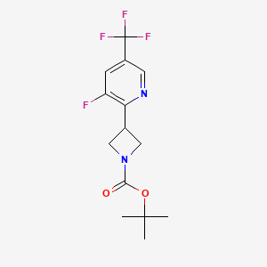 molecular formula C14H16F4N2O2 B12955941 tert-Butyl 3-(3-fluoro-5-(trifluoromethyl)pyridin-2-yl)azetidine-1-carboxylate 