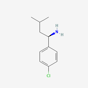 molecular formula C11H16ClN B12955957 (R)-1-(4-Chlorophenyl)-3-methylbutan-1-amine 