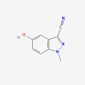 molecular formula C9H7N3O B12955997 5-Hydroxy-1-methyl-1H-indazole-3-carbonitrile 