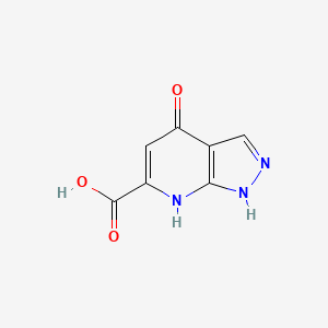 molecular formula C7H5N3O3 B12956010 4-Hydroxy-1H-pyrazolo[3,4-b]pyridine-6-carboxylic acid 