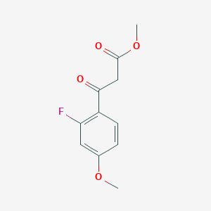 molecular formula C11H11FO4 B12956029 Methyl 3-(2-fluoro-4-methoxyphenyl)-3-oxopropanoate 